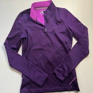 EUC Under Armoir Fitted Purple 1/4 zip jacket